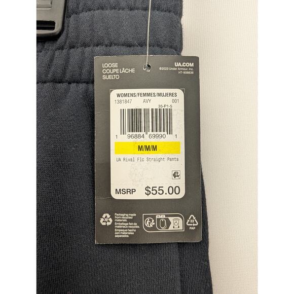NWT Under Armour UA Rival Fleece Women's Straight Leg Pants in Black size Medium - Picture 6 of 8